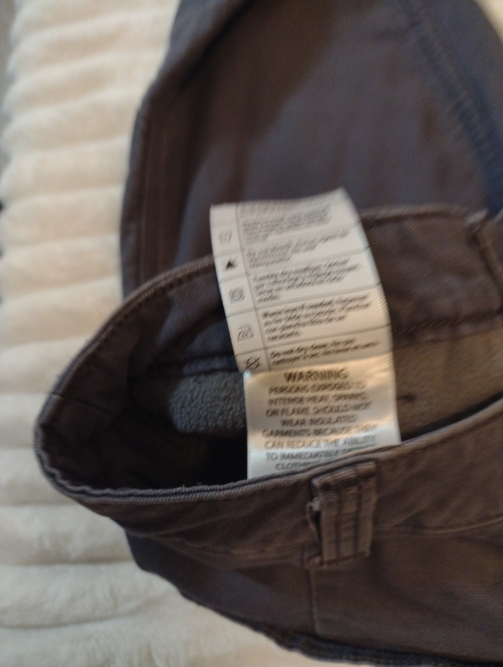 Carhartt Women 6 Reg Original Fit Fleece Lined Carpenter Pants Work Wear Grey - Picture 4 of 15